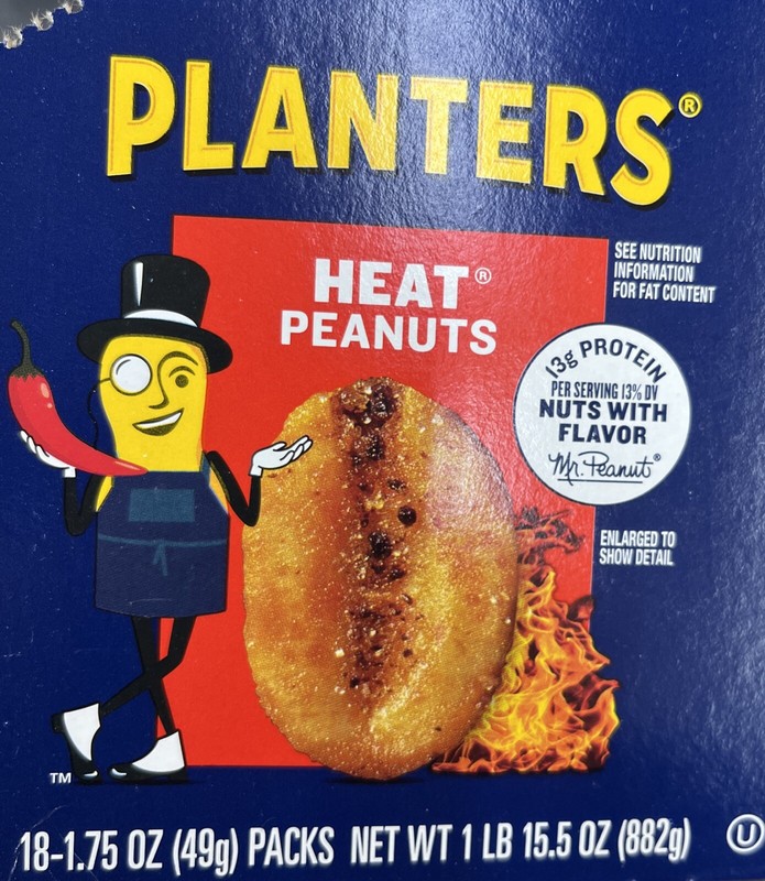 Planter’s Heat Peanuts 18-1.75oz Packs