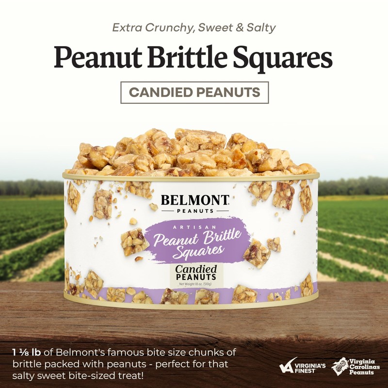 Belmont Peanuts Gourmet Peanut Brittle Candied Peanuts, 18 oz 1 Pack – No Pre... gallery