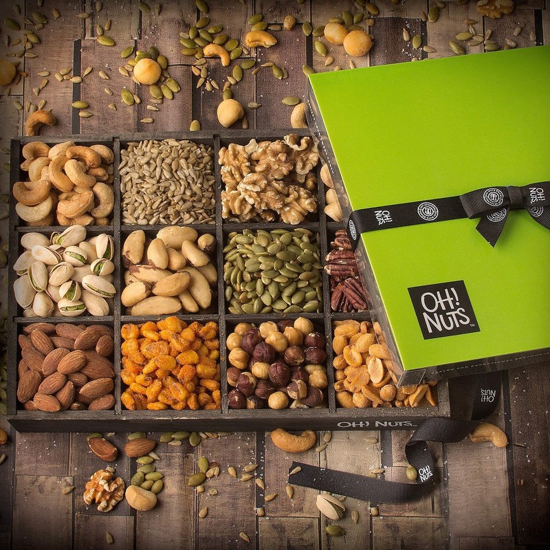 Oh Nuts 12 Variety Nuts Gift Basket Healthy Gift Baskets Gourmet Assorted N... gallery