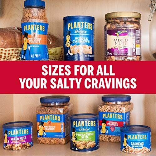 PLANTERS Salted Cocktail Peanuts, Party Snacks, Plant-Based Protein, 2.19 lb Jar gallery