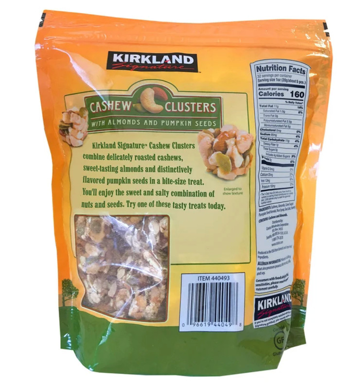 Kirkland Signature Cashew Clusters 32 oz Pumpkin Seeds Cashews gallery