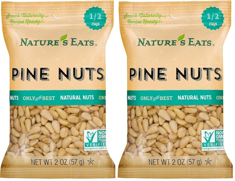 Resealable Pack of 2 Natural Pine Nuts, 2 Oz Each - Unsalted Gluten-Free Snack gallery