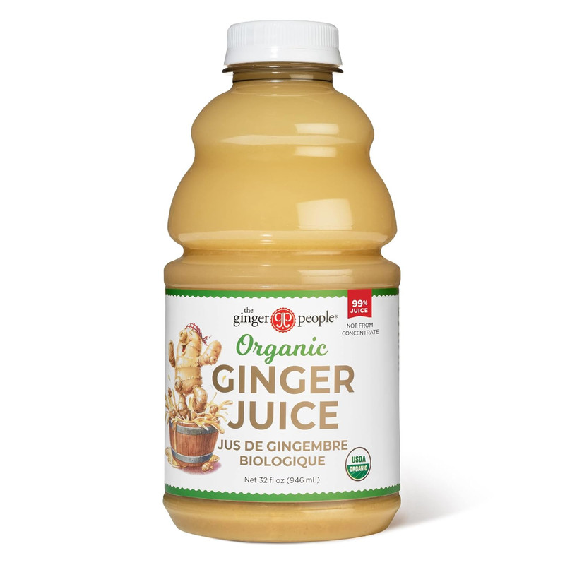 99% Pure Organic Ginger Juice by – Digestive Health, Premium Quality, 32 Fl Oz