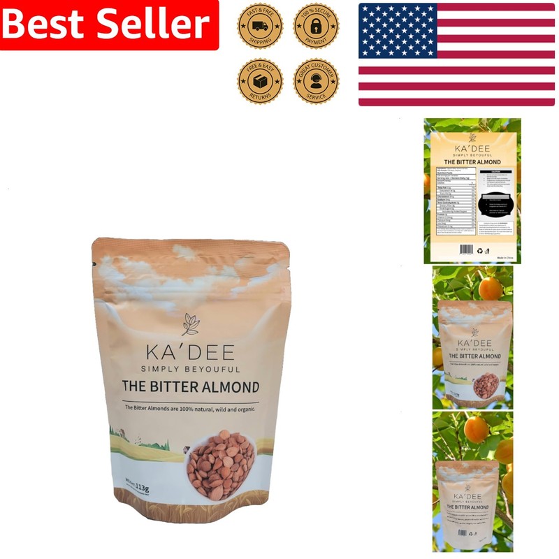 Organic Bitter Apricot Seeds Wholesome Natural Gluten-Free 4 Ounce Bag