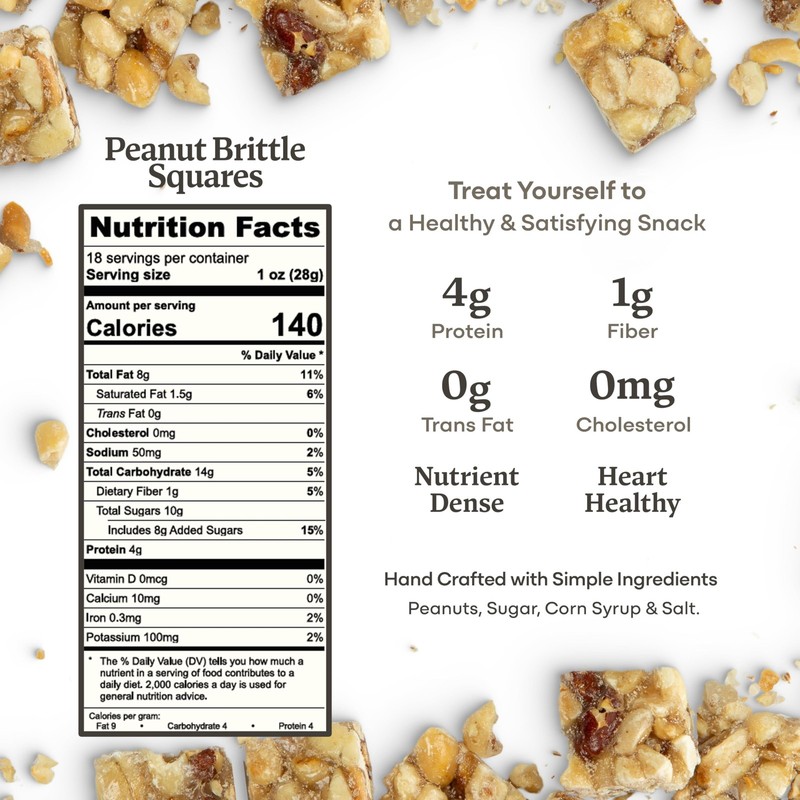 Belmont Peanuts Gourmet Peanut Brittle Candied Peanuts, 18 oz 1 Pack – No Pre... gallery