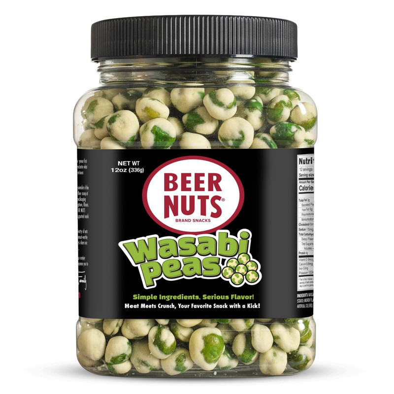 Beer Nuts Wasabi Peas, Heat Meets Crunch, Your Favorite Snack with a Kick, Ameri