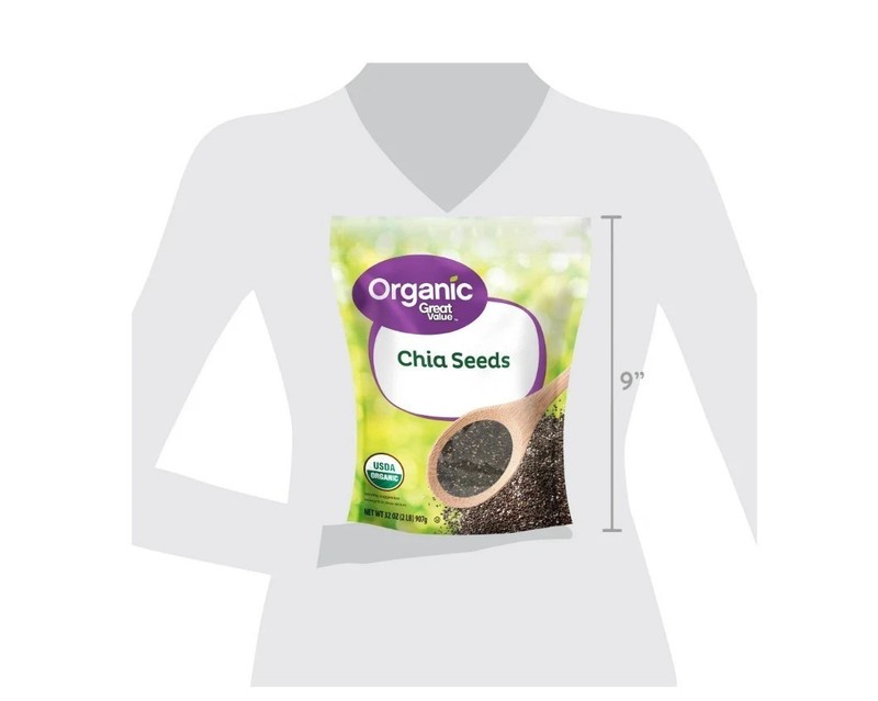 Great Value Organic Chia Seeds 32 oz(907)g USDA Organic, Gluten-Free – 32 oz gallery