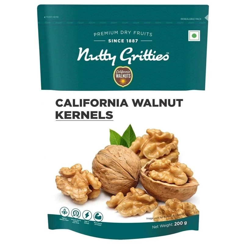 Nutty Gritties California Walnut Kernels Without Shell 200g
