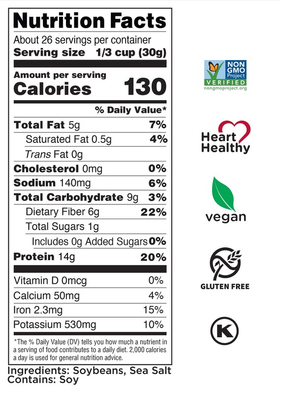Seapoint Farms Dry Roasted Crunchy Edamame, Plant Based Snack, 14g Protein, 2... gallery