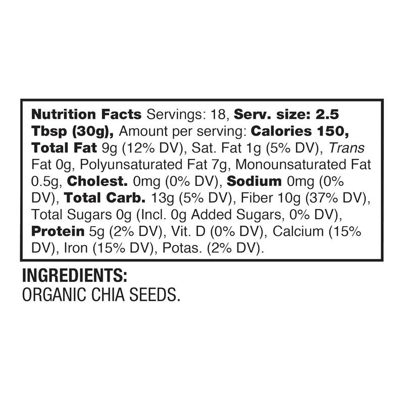 Betterbody Foods Organic Chia Seeds with Omega-3, Non-Gmo, Gluten Free, Keto Die gallery