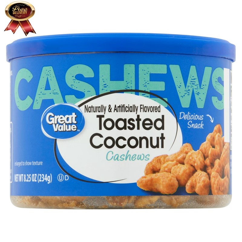Great Value Toasted Coconut Cashews, 8.25 oz