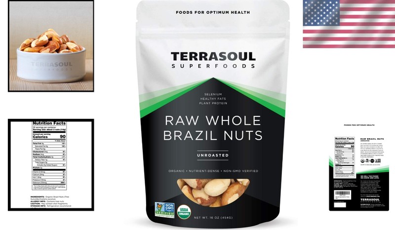 Raw Brazil Nuts, 16oz - Certified Organic gallery