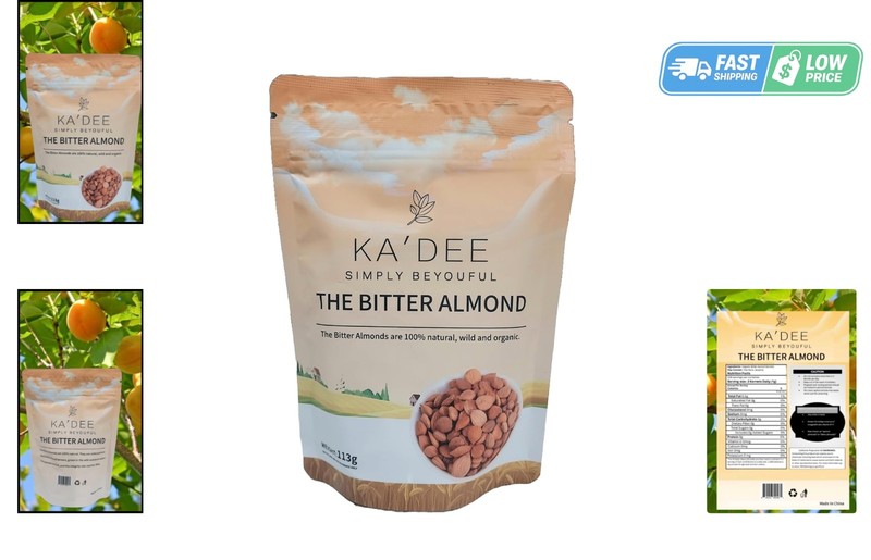 Organic Bitter Apricot Kernels 4oz - Nutrient-Dense Superfood in Resealable Bag gallery