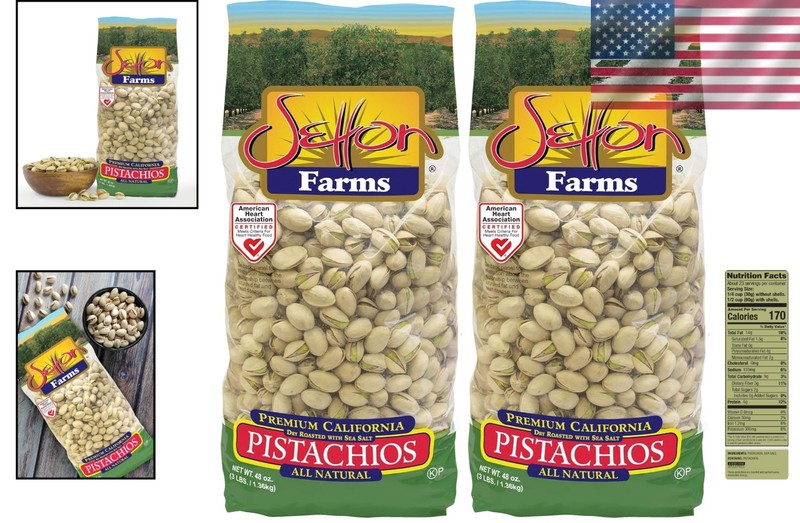 Dry Roasted Pistachios, Sea Salt, 3lb Bag x2 gallery