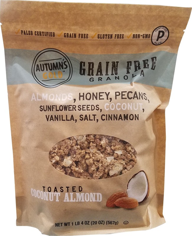 Grain Free Granola 20 Ounce Pack Almonds Honey Pecan Coconut Crunch 1 lb 4 oz