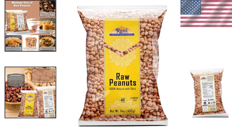 Rani All-Natural Raw Whole Skin Peanuts 14oz | , Kosher & Gluten Friendly gallery