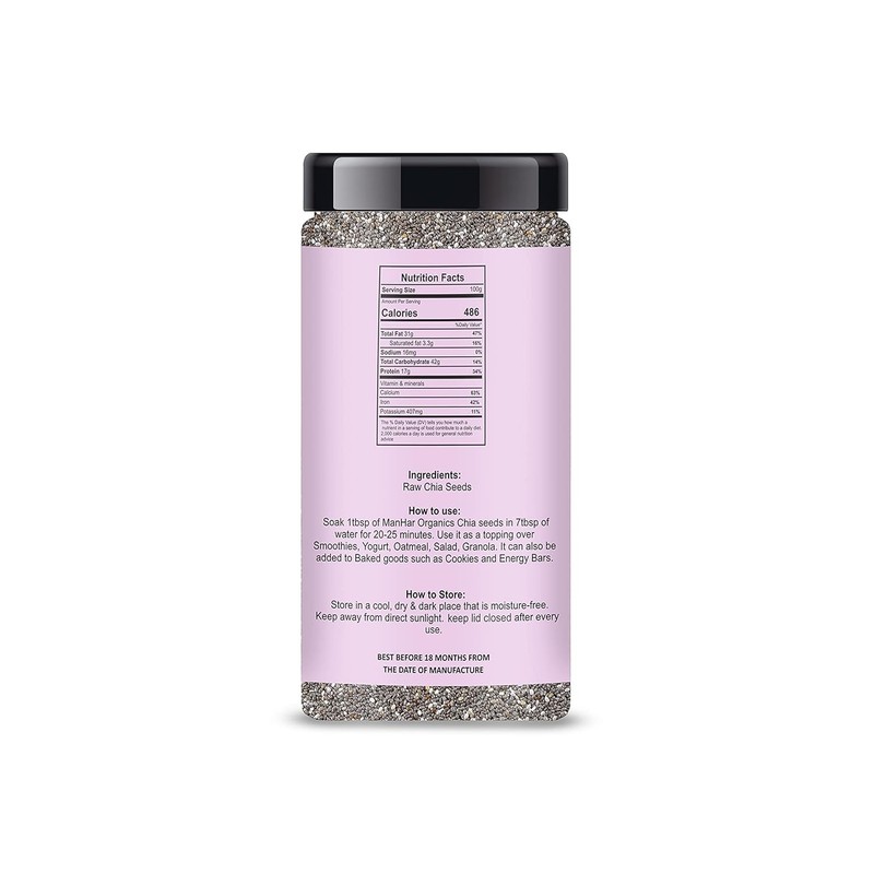 ManHar Organics Chia Seeds 175gm gallery